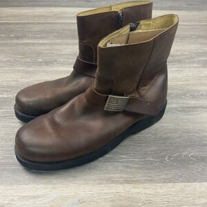 Ralph Lauren Brown Men Leather  Moto Boot With Buckle Size 11 D Hard To Find Polo Ralph Lauren Radbourne Brown Leather Combat Biker Boots  main image 3